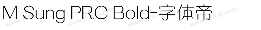 M Sung PRC Bold字体转换
